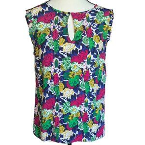 Boden Clara Floral Ruffle Sleeveless Top – Size 4